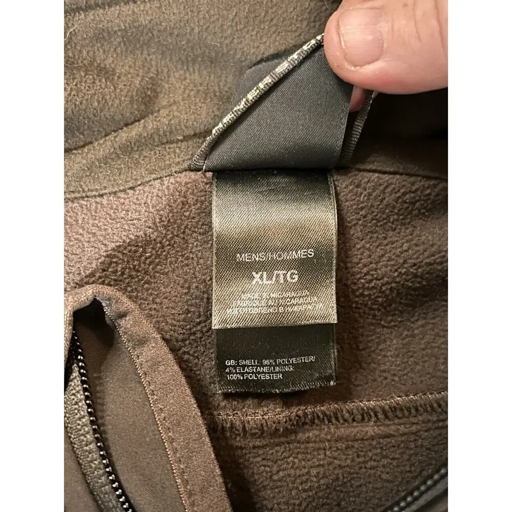 The North Face TNF Apex Jacket Mens Sz XL Brown Softshell Polyester Mock Neck